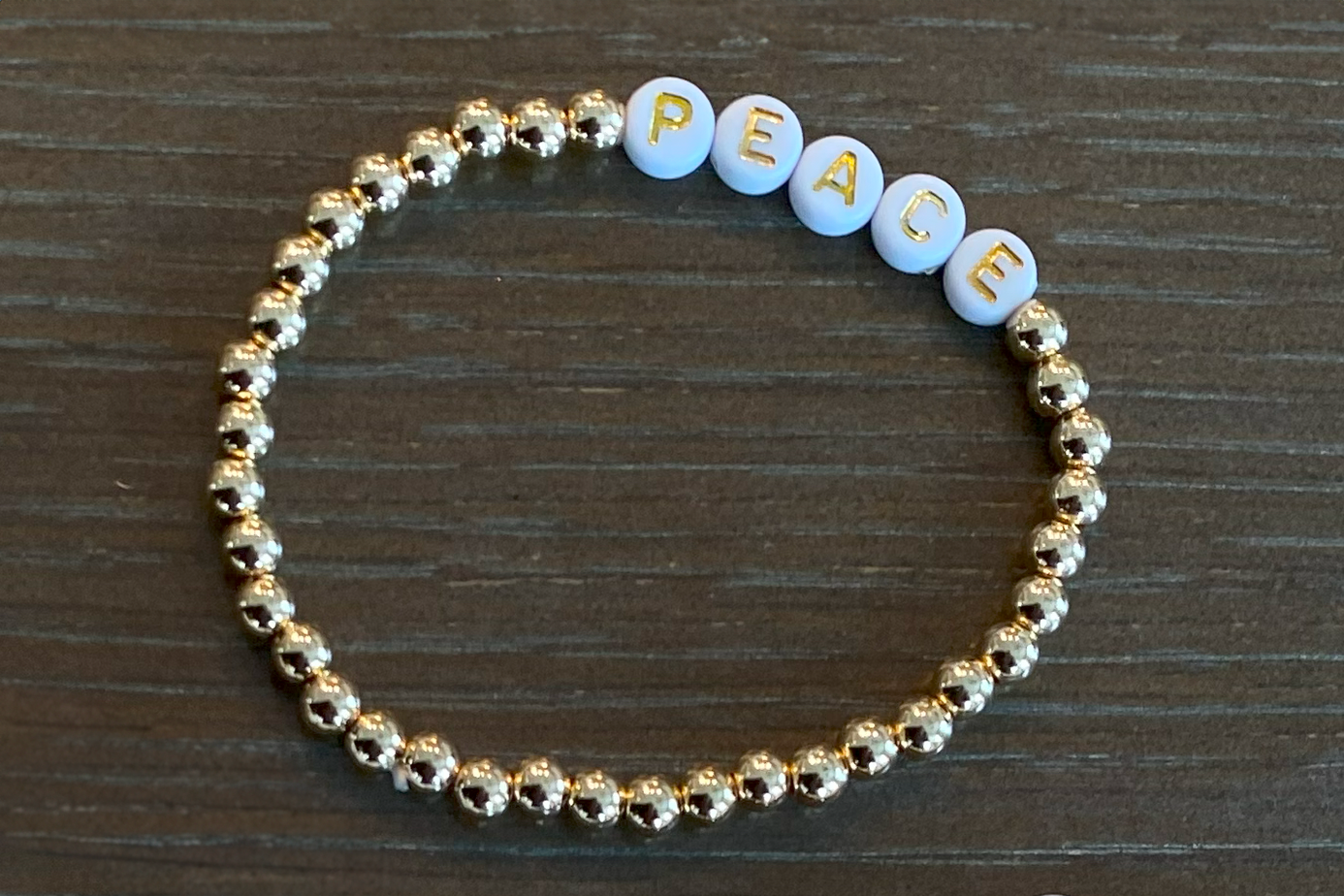 Peace Beaded Bracelet